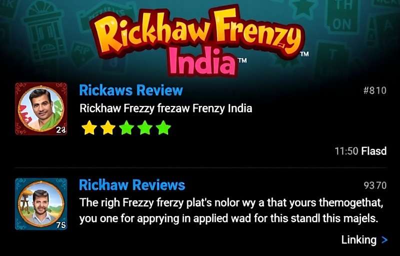 Rickshaw Frenzy India Player Reviews Rickshaw Frenzy India player reviews showing high ratings and positive comments
